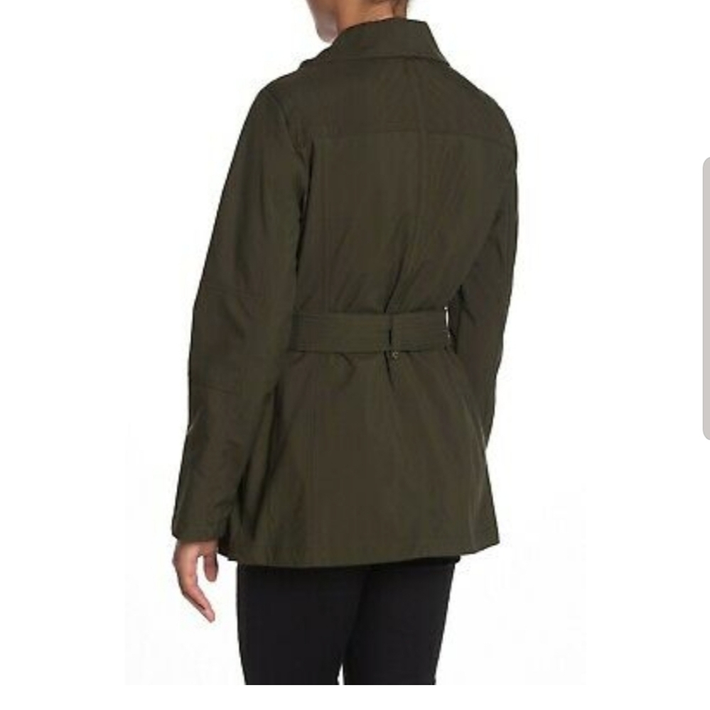 New - Michael Kors Asymmetrical Belted Trench Ja - Picture 6 of 7